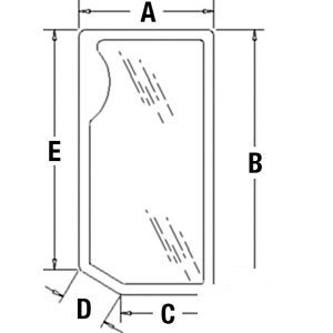 A-82001923 GLASS LH FRONT LOWER     