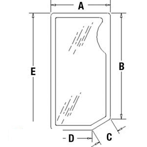 A-82001924 GLASS RH LOWER FRONT