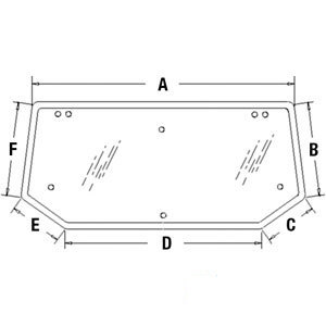 A-82014988 GLASS REAR WINDOW        