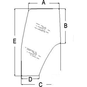 A-82036000 CAB DOOR WINDOW RH       