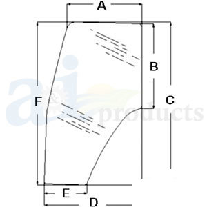 A-82036001 CAB DOOR WINDOW LH       