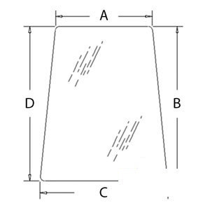 A-85801626 GLASS LH/RH DOOR UPPER   