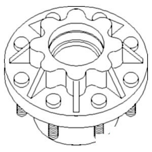 A-87307671 HUB REAR AXLE            
