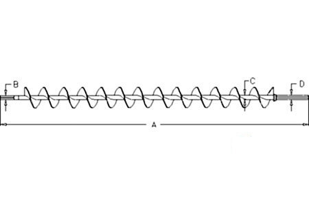 A-87730185 AUGER TAILINGS; EXT WEAR 