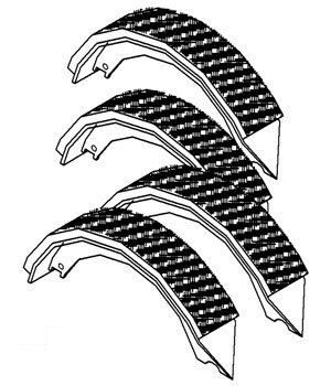 A-C7NN2218A BRAKE SHOES (4/BOX)      