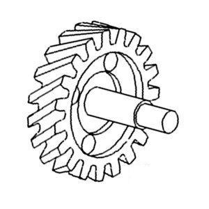 A-8N6608A GEAR W/SHAFT OIL PUMP    