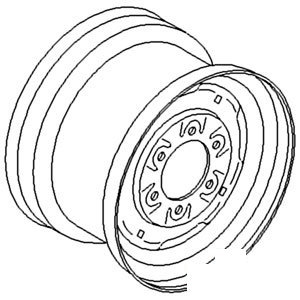 A-D5NN1007B RIM FRONT 10L X 16