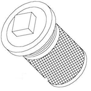 A-9N6730 DRAIN PLUG & SCREEN ASSY.