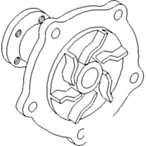 A-A157146 WATER PUMP; W/ HUB       