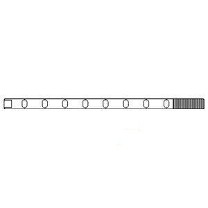 A-A41522 TIE ROD ADJ. ROD 19.3/4  
