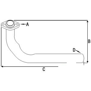A-AB322R EXHAUST PIPE             