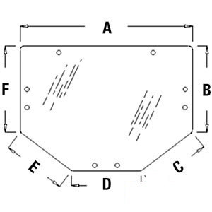 John Deere TRACTOR GLASS-REAR-WINDOW 