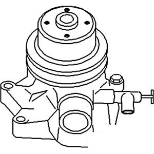 John Deere TRACTOR WATER-PUMP-L-BACK-PLATE 