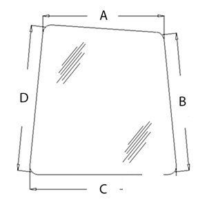 Hitachi INDUSTRIAL/CONSTRUCTION GLASS-RH-FRONT 