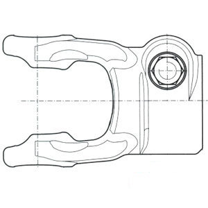 A-BP5090L0360 IMPLEMENT YOKE SPLINED   