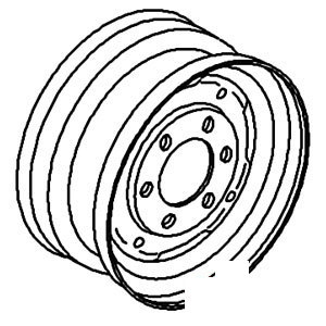 A-C5NN1015A RIM FRONT WHEEL          