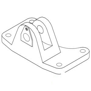 A-C5NN3N056A BRACKET REAR RAD ROD SUP 