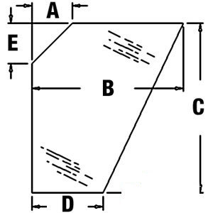 A-CG1971 GLASS DOOR WINDOW LOWER  
