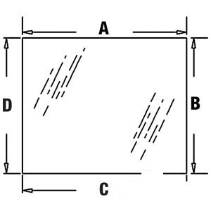 A-CG1983 GLASS SIDE WINDOW LH/RH  