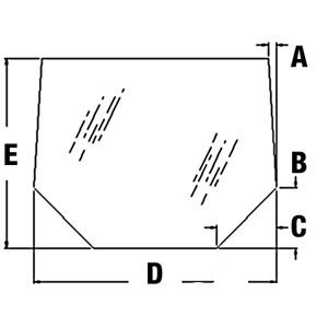 A-CG1996 GLASS REAR WINDOW        