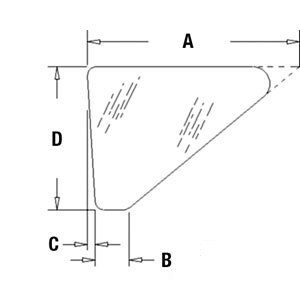 A-CG3114 GLASS SIDE WINDOW        