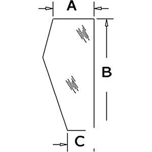 A-D131288 GLASS LOWER FRONT WINDOW 