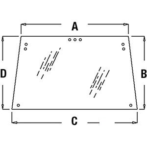 A-D6NN94420N10B GLASS UPPER REAR WINDOW  