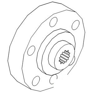 A-D8NNN778AA PTO DRIVE HUB 22 SPLINE  