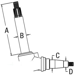 A-D9NN3105AA SPINDLE (RH/LH)          