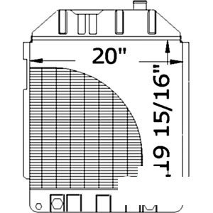 A-E1NN8005EB15M RADIATOR W/ COOLER       