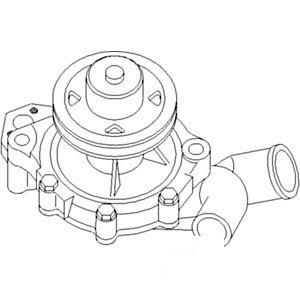 A-E6NN8501AC WATER PUMP W /BACKPLATE  