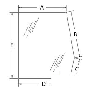 A-E7NN94297N17AC GLASS LH DOOR WINDOW     