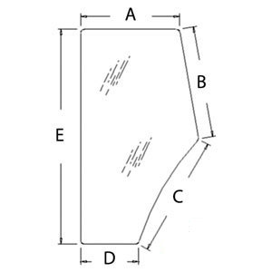 A-E9NN94032N18BB CAB DOOR WINDOW LH       