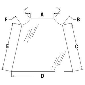 A-F44623 GLASS WINDSHIELD         