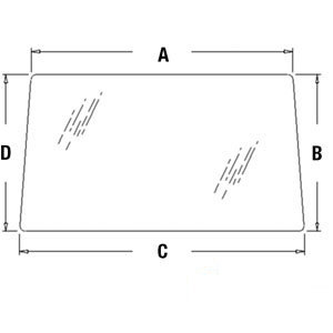 A-F98366 GLASS REAR UPPER         