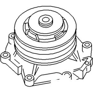 A-FAPN8A513AA WATER PUMP W/PULLEY      