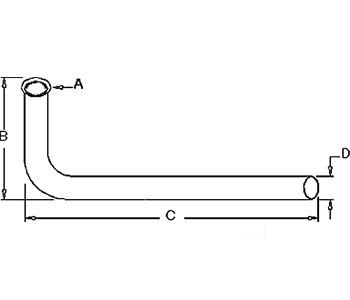 A-FDE180 HORIZONTAL EXHAUST PIPE  