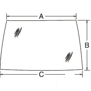 A-K262895 GLASS FRONT WINDSHIELD   