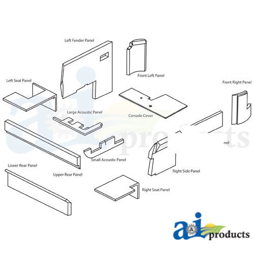 A-K64254 CAB FOAM KIT JD 4WD (50) 