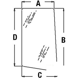 John Deere TRACTOR GLASS-RH-WINDOW 