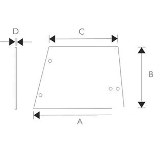 A-L57977 GLASS LH/RH SIDE WINDOW  