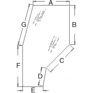 John Deere TRACTOR GLASS-LH-RH-DOOR 