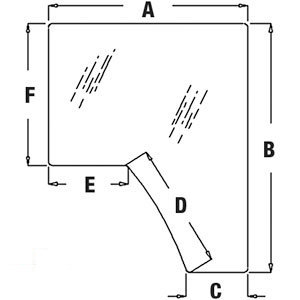 John Deere TRACTOR GLASS-RH-WINDOW 