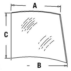 John Deere TRACTOR GLASSUPPER-RH-WINDSHIELD 