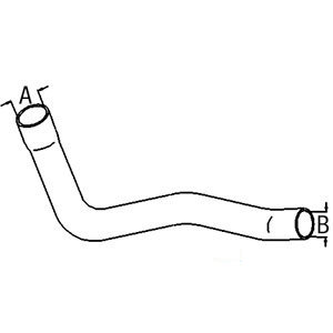 John Deere TRACTOR UPPER-RADIATOR-HOSE 