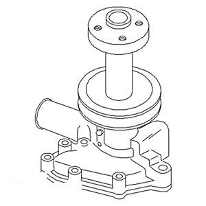 A-SBA145016071 WATER PUMP W/ PULLEY     
