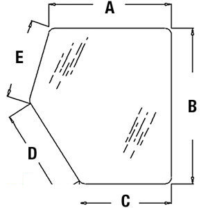 A-T133334 GLASSRH LOWER DOOR WINDO 