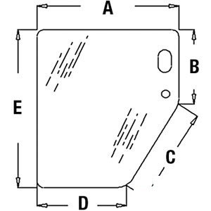 A-T133336 GLASSLH LOWER DOOR WINDO 