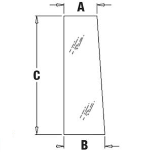 A-T164706 GLASS RH SIDE REAR       