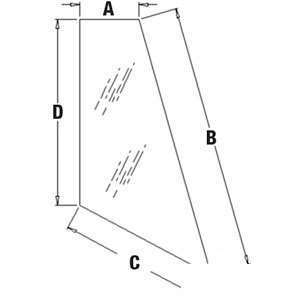 A-T164708 GLASS LH REAR WINDOW     